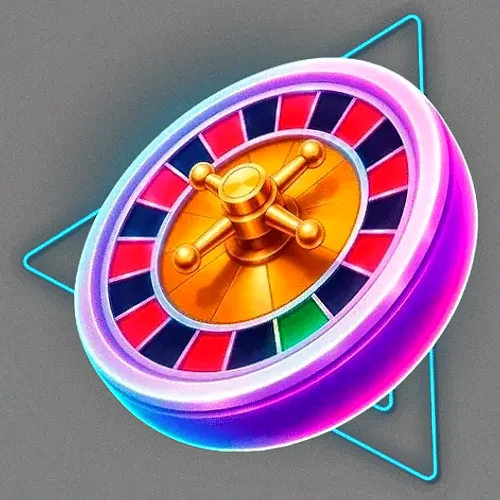 Neon roulette wheel