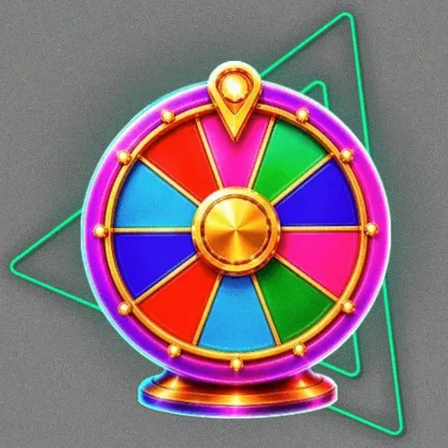 Colourful prize wheel