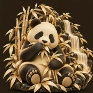 Panda eating bamboo — Mafia 77777